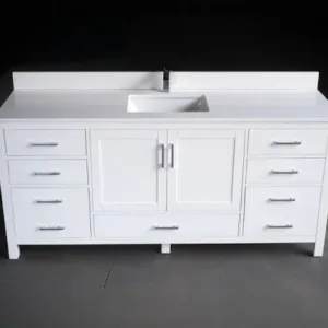 Vanity 72 HDF Drawers Quartz Top