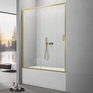 Shower Door Frameless Gold