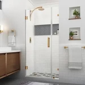 Shower Door Framed Gold
